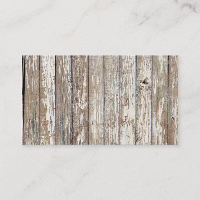 Weathered Barn Wood Business Card (Front)