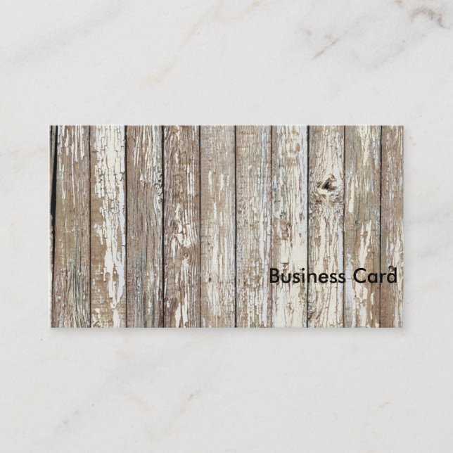 Weathered Barn Wood Business Card (Front)
