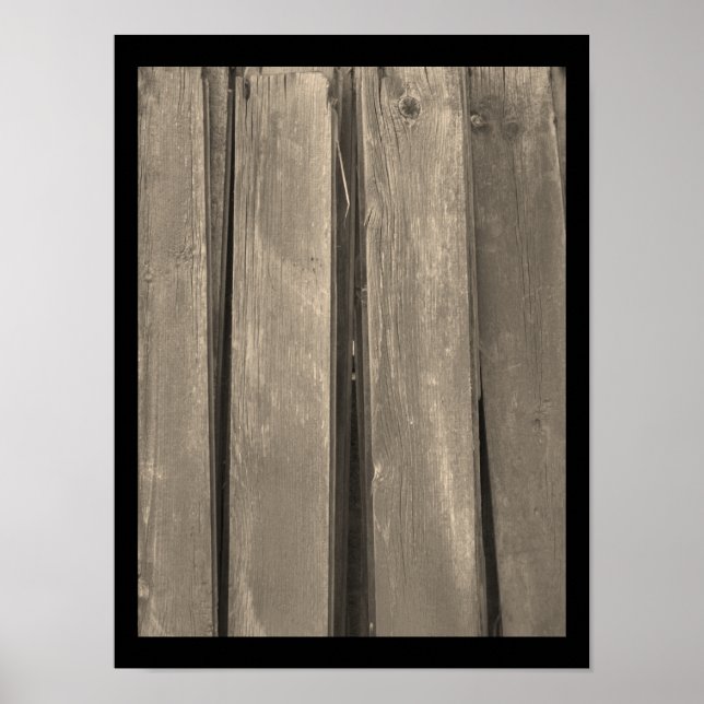 Weathered Barn Wood Poster (Front)