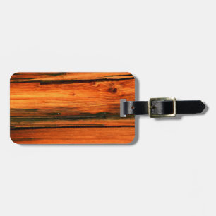 weathered barnboard luggage tag