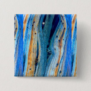 weathered blue barnboard 15 cm square badge