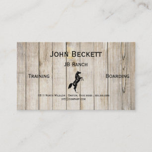 Weathered Boards Horse Ranch and Boarding Business Card