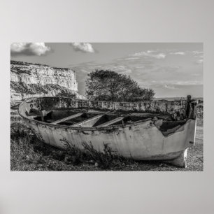 weathered boat poster