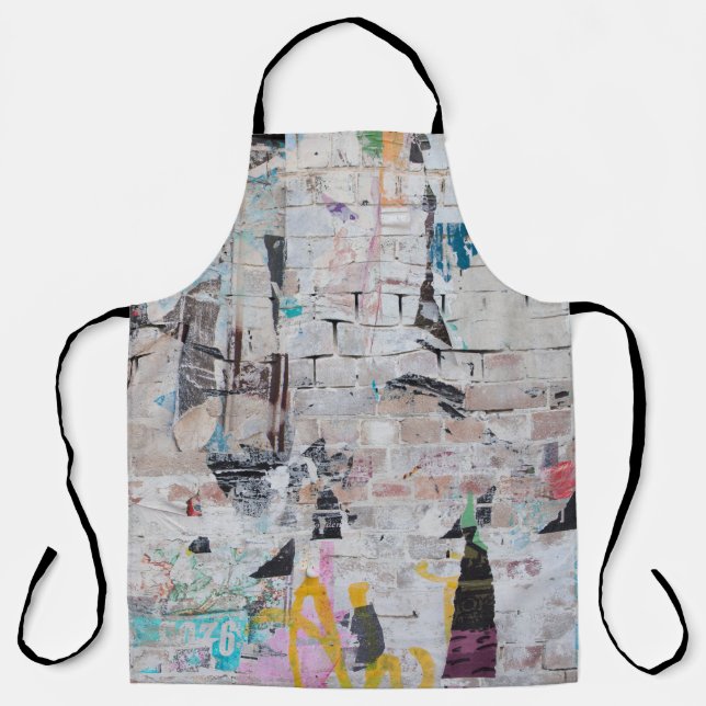 Weathered Brick: Urban Poster Wall. Apron (Front)