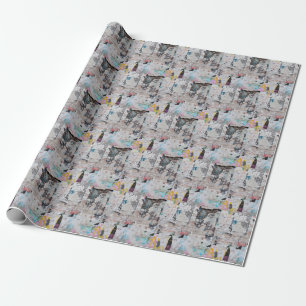Weathered Brick: Urban Poster Wall. Wrapping Paper