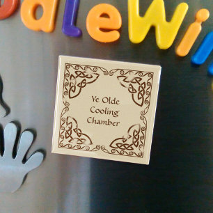 Weathered Brown Celtic Knot Tribal Border Design Magnet