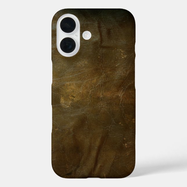 Weathered Brown Leather Case-Mate iPhone Case (Back)
