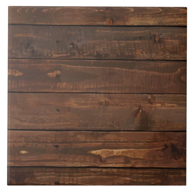 Weathered Brown Wood Wall Texture Tile (Front)