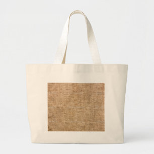 Weathered Burlap Large Tote Bag