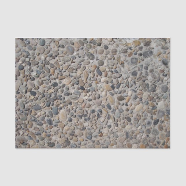 Weathered Cobblestone Pebbles Texture DIY Decor Tissue Paper (Front)