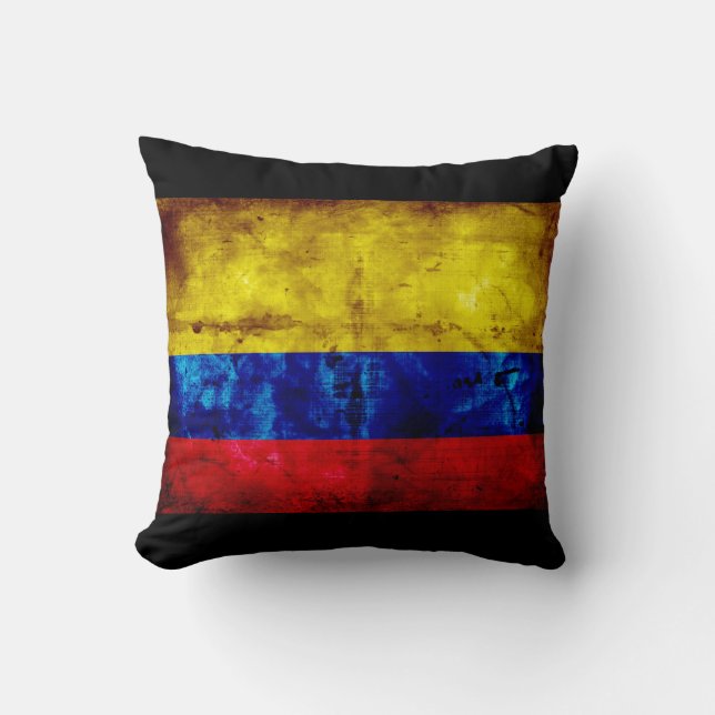 Weathered Colombia Flag Cushion (Front)