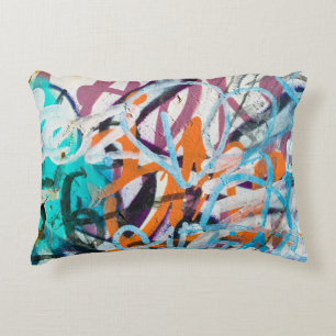 Weathered concrete wall, grungy texture. decorative cushion