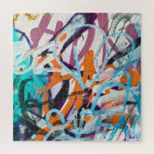 Weathered concrete wall, grungy texture. jigsaw puzzle