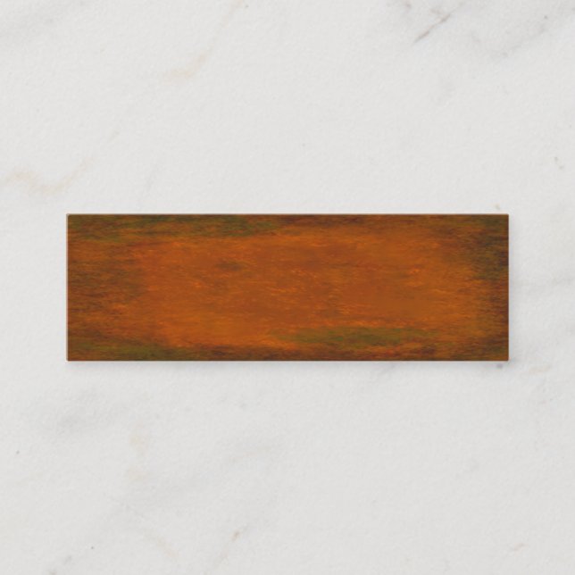 Weathered copper texture mini business card (Front)