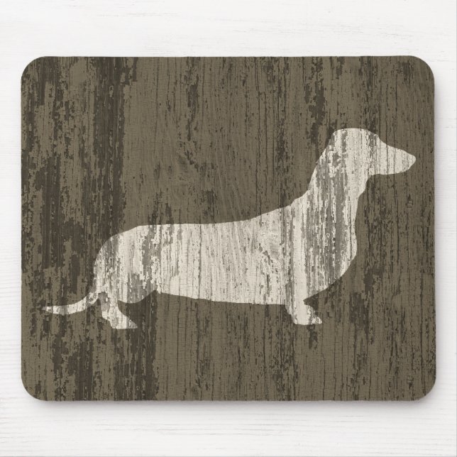 Weathered Dachshund Mouse Mat (Front)