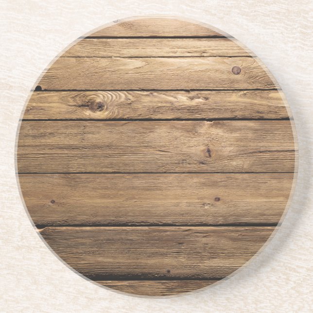 Weathered Dark Planks Coaster (Front)