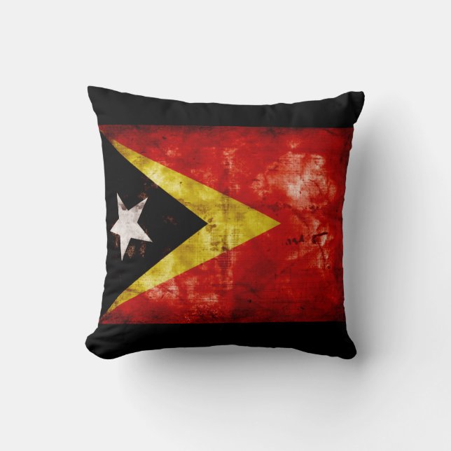 Weathered East Timor Flag Cushion (Front)