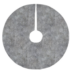 Weathered Grey Cement Sidewalk Brushed Polyester Tree Skirt