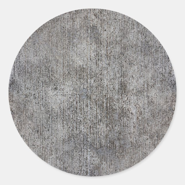 Weathered Grey Cement Sidewalk Classic Round Sticker (Front)