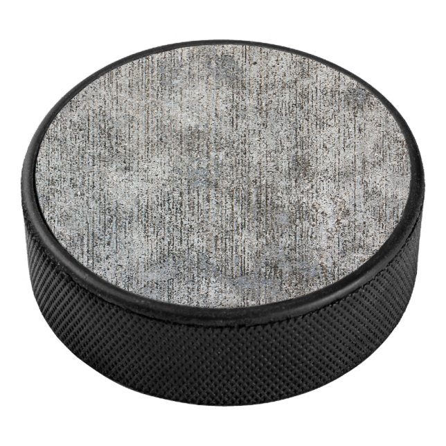 Weathered Grey Cement Sidewalk Hockey Puck (3/4)