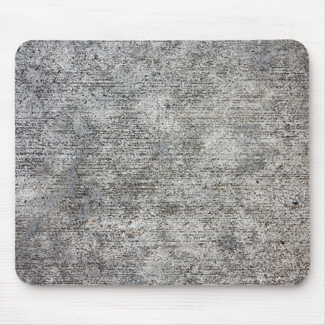 Weathered Grey Cement Sidewalk Mouse Mat (Front)