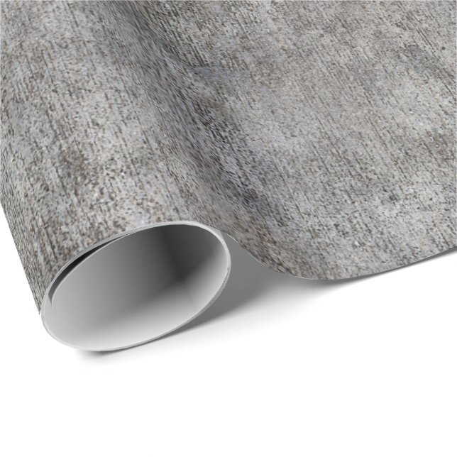 Weathered Grey Cement Sidewalk Wrapping Paper (Roll Corner)