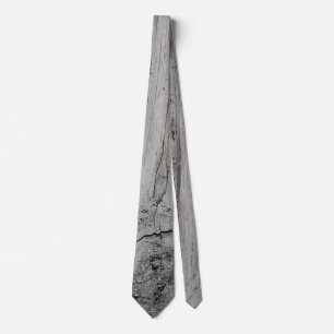 weathered grey rustic wood pattern tie