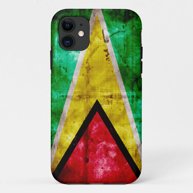 Weathered Guyana Flag Case-Mate iPhone Case (Back)