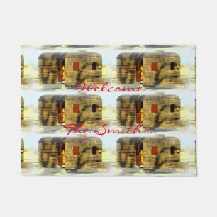 Weathered gypsy caravan Thunder_Cove any colour Doormat