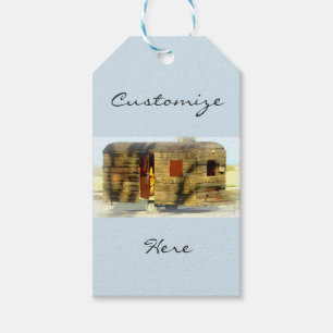 Weathered gypsy caravan Thunder_Cove any colour Gift Tags