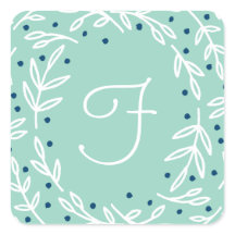 Weathered Joy Square Monogram Stickers