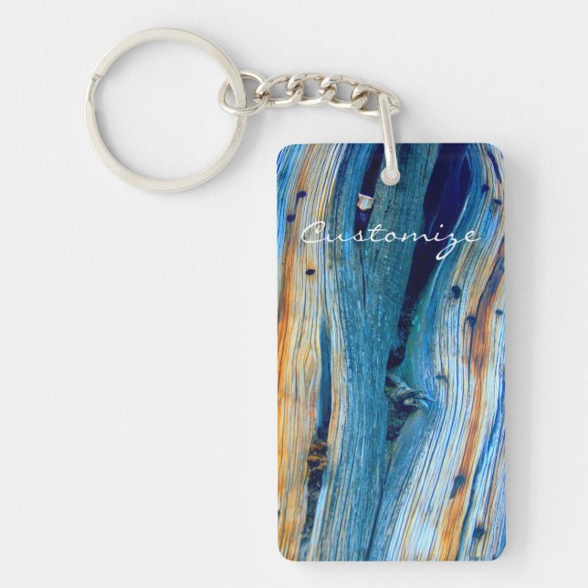 weathered juniper wood board key ring (Front)