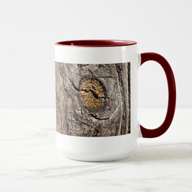 Weathered Knot Wood Mug (Right)