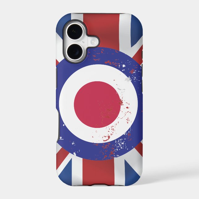 Weathered Mod Target on silk effect Union Jack (Back)