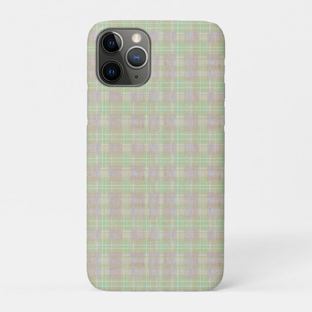 Weathered Neutral Sage Plaid Case-Mate iPhone Case (Back)