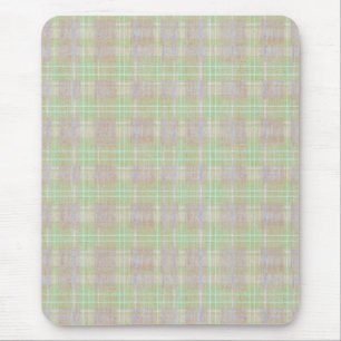 Weathered Neutral Sage Plaid Mouse Mat