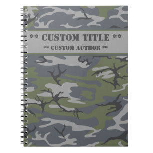 Weathered Outcrop Camo Notebook w/ Title/Author