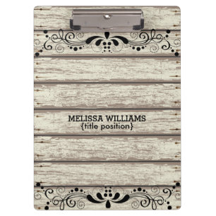 Weathered Painted Wood Texture Print Clipboard