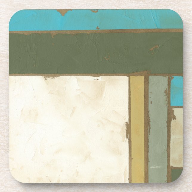 Weathered Panel Painting by Jennifer Goldberger Coaster (Front)