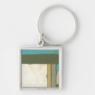 Weathered Panel Painting by Jennifer Goldberger Key Ring