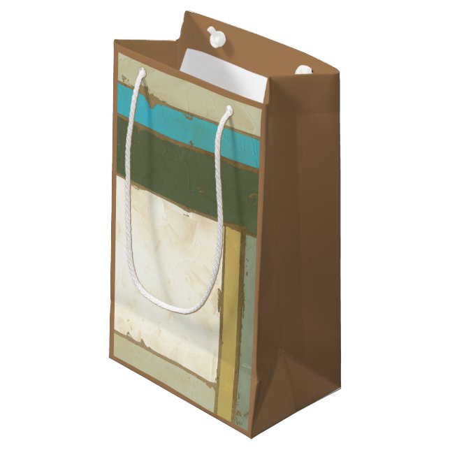Weathered Panel Painting by Jennifer Goldberger Small Gift Bag (Front Angled)
