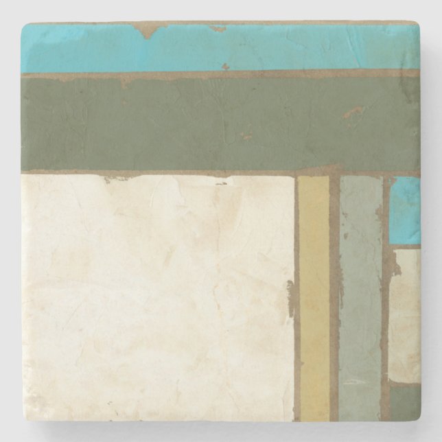 Weathered Panel Painting by Jennifer Goldberger Stone Coaster (Front)