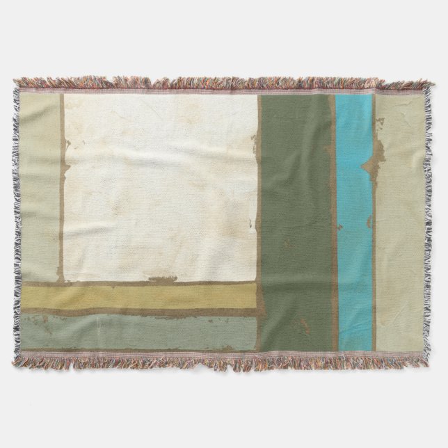 Weathered Panel Painting by Jennifer Goldberger Throw Blanket (Front)
