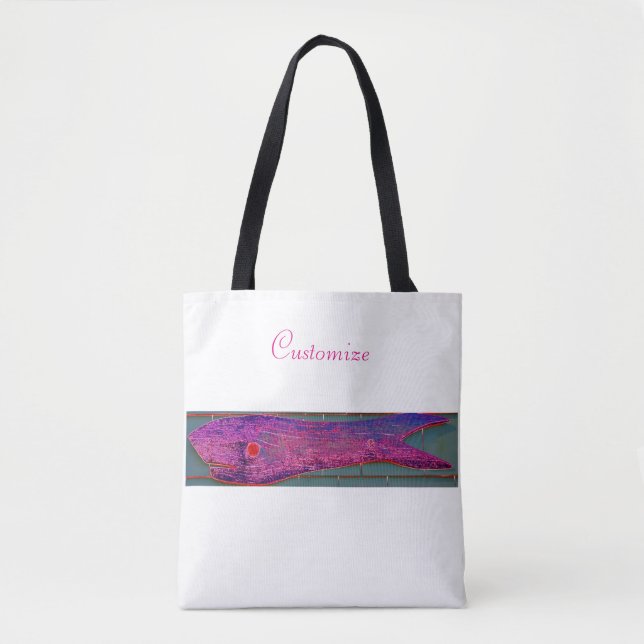 weathered red-eyed fish tote bag (Front)