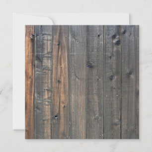 Weathered Redwood Fence Closeup Photo Image Print Card