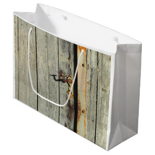 Weathered Rusty Door Handle Large Gift Bag