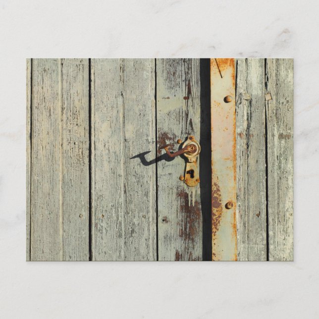 Weathered Rusty Door Handle Postcard (Front)