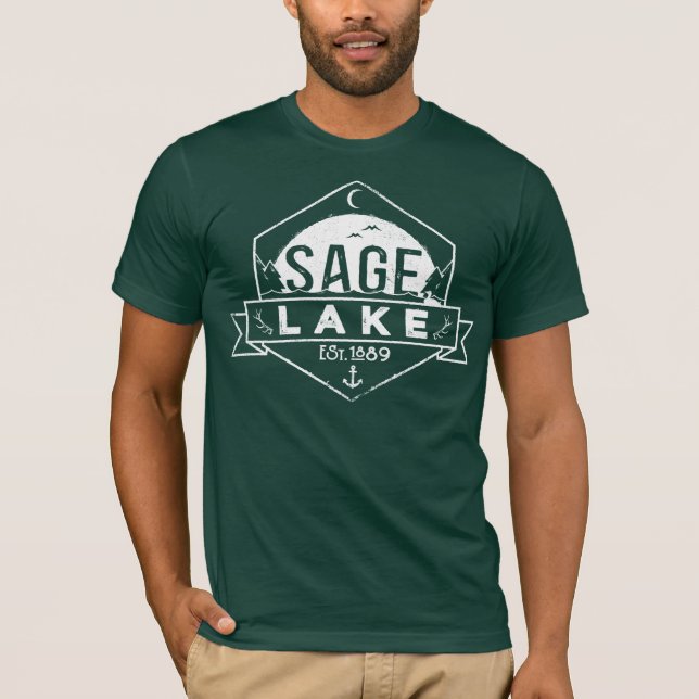 Weathered Sage Lake 1-Color T-Shirt (Front)