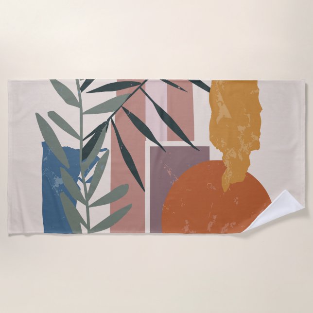 Weathered Shapes And Stalks Beach Towel (Front)