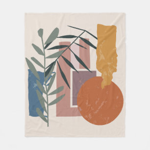 Weathered Shapes And Stalks Fleece Blanket